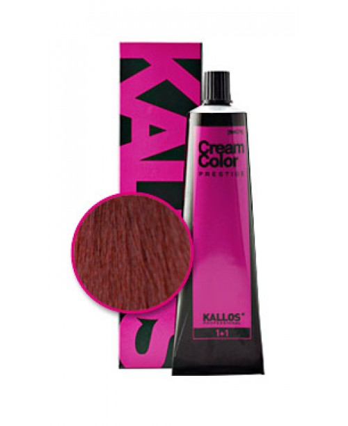 Vopsea de par crema Kallos Prestige - Roscat Aramiu 6.64
