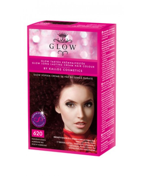 Vopsea de par Kallos Glow - Roscat Aubergine 620
