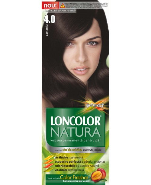 Vopsea de par Loncolor Natura - Castaniu 4.0