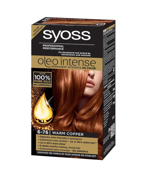 Vopsea de par Syoss Oleo Intense 6-76 Warm Copper