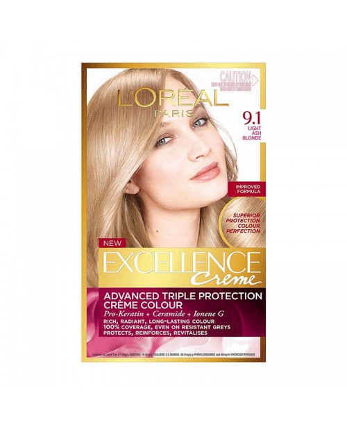 Vopsea de par L'Oreal Excellence Creme 9.1 blond cenusiu natural deschis