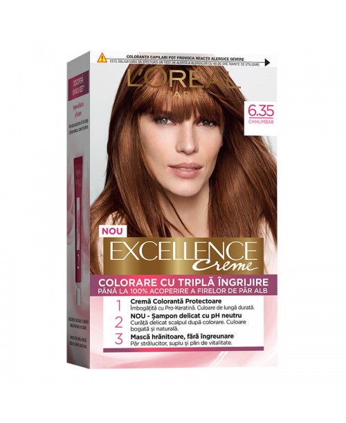 Vopsea de par L'Oreal Excellence Creme 6.35 Blond Chihlimbar
