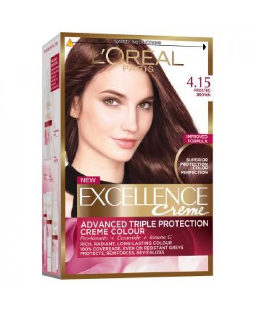 Vopsea de par L'Oreal Excellence Creme 4.15 saten mediu glacial