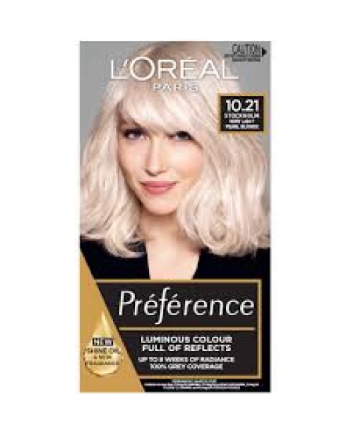 Vopsea de par L'Oreal Preference 10.21 Blond Stockholm